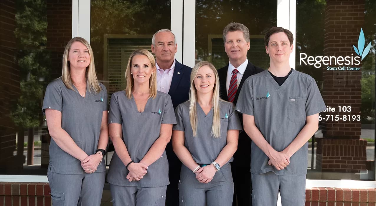 The Regenesis Stem Cell Center team outside the clinic in Huntsville, Alabama